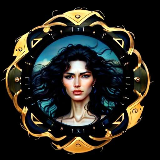 Hyperrealistic Portrait of a Woman with Piercing Eyes