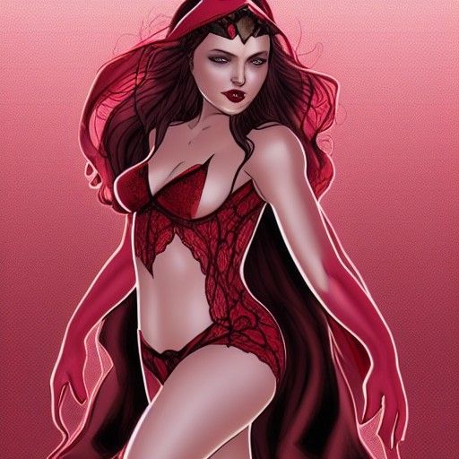 Scarlet Witch Lingerie Concept Art