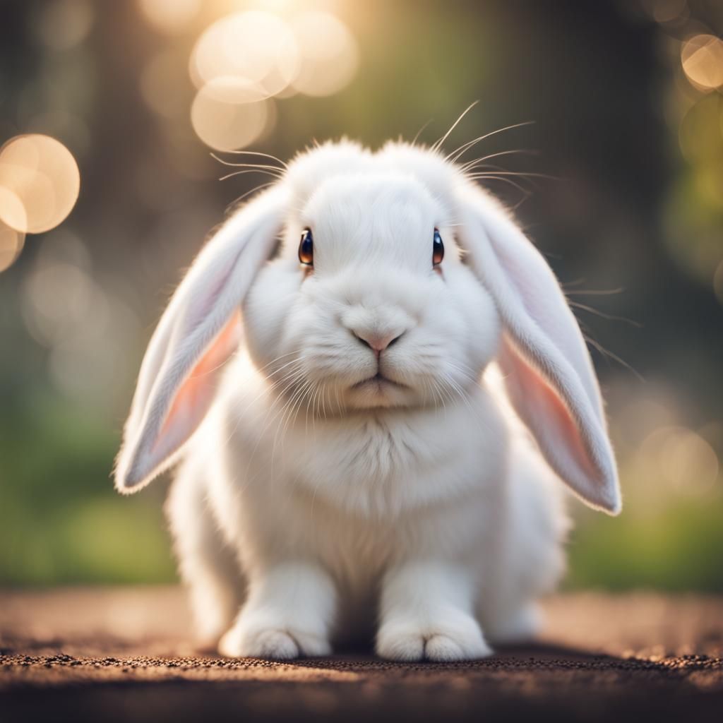 Cute White Bunny Wizard Portrait