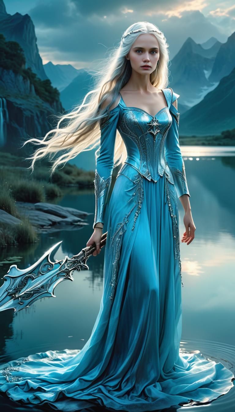Lady of the Lake Holding Excalibur