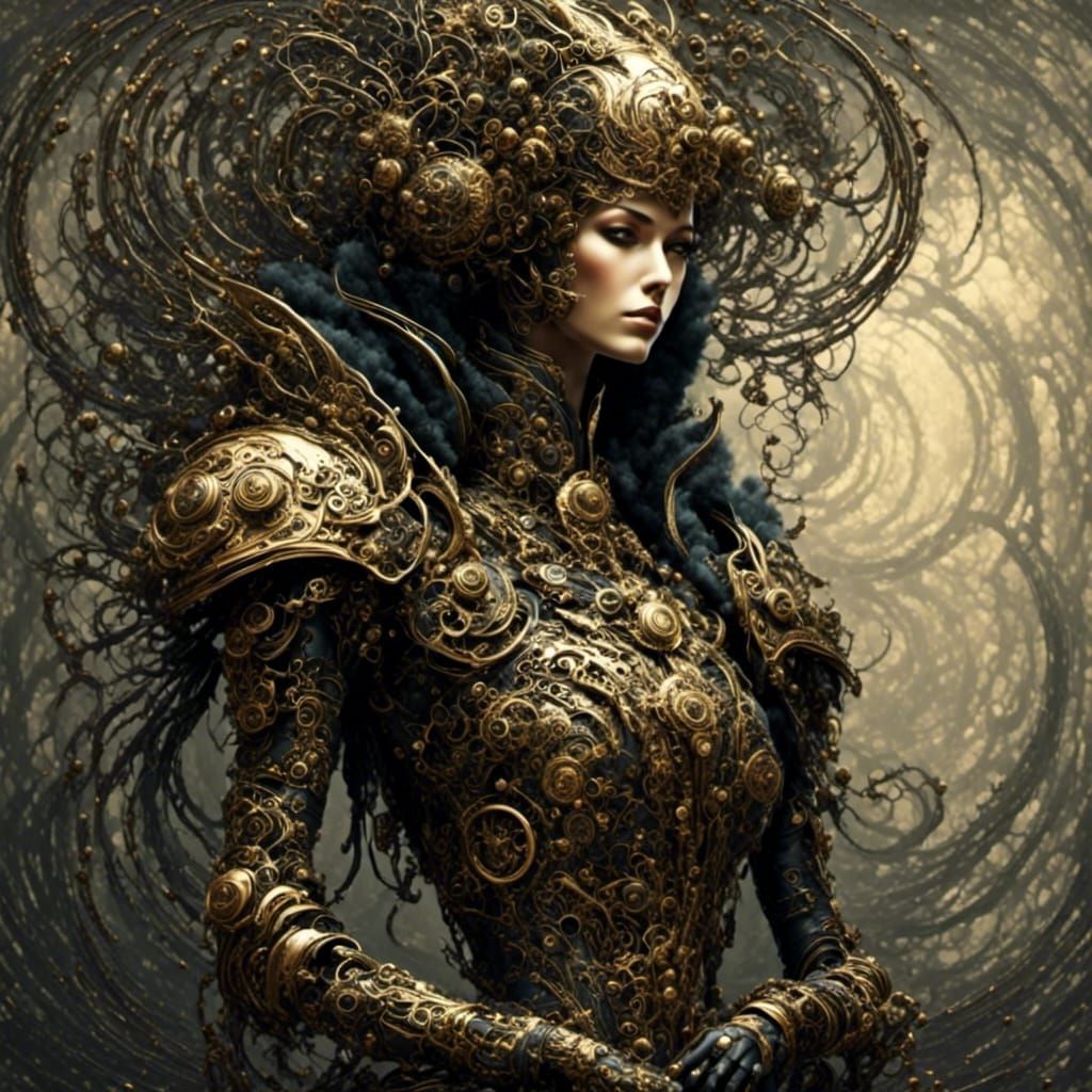 Steampunk Waterfall in Dreamlike Style