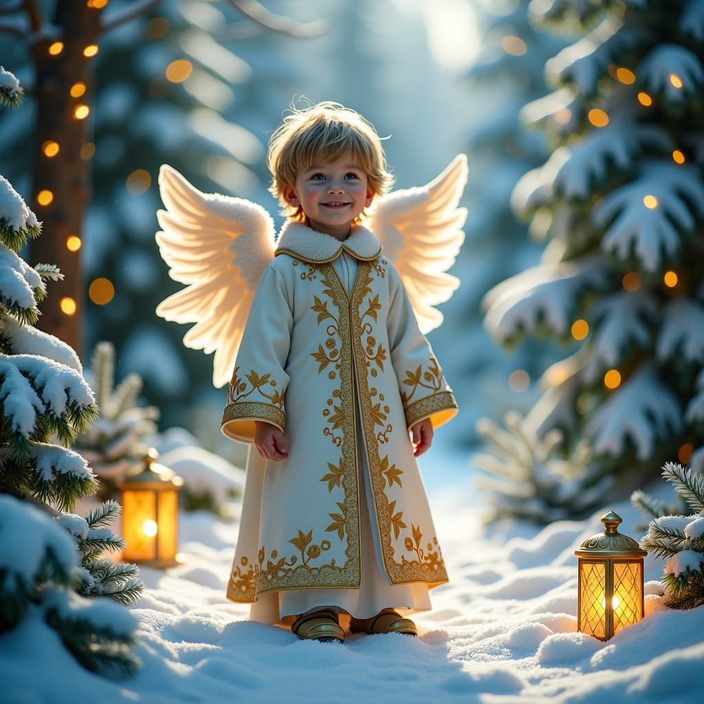 Surreal Winter Angel Embodies Seasonal Magic