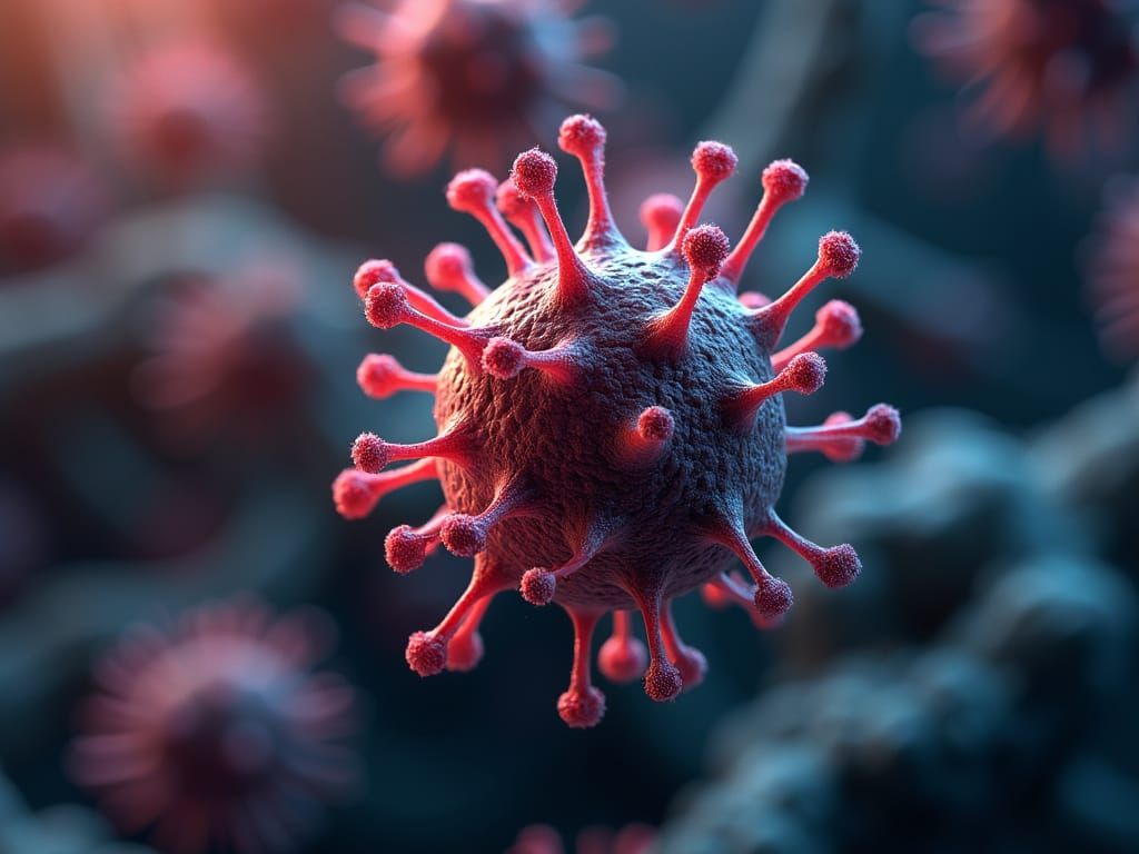 Ultra-Realistic Bacteriophage Virus Macro Photography