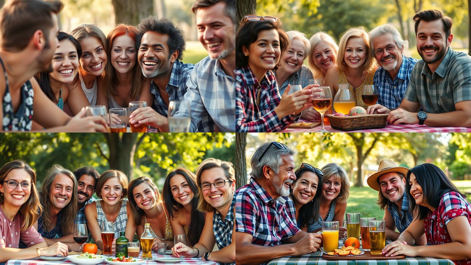 Friends Enjoying a Picnic in High Resolution