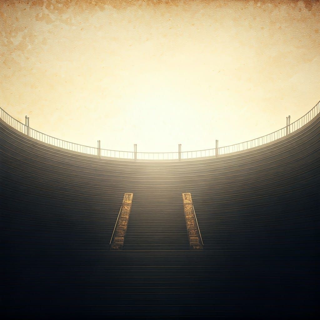 Serene Minimalist Arena in Ethereal Light