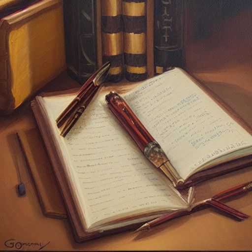 Detailed Oil Painting of a Spell Book