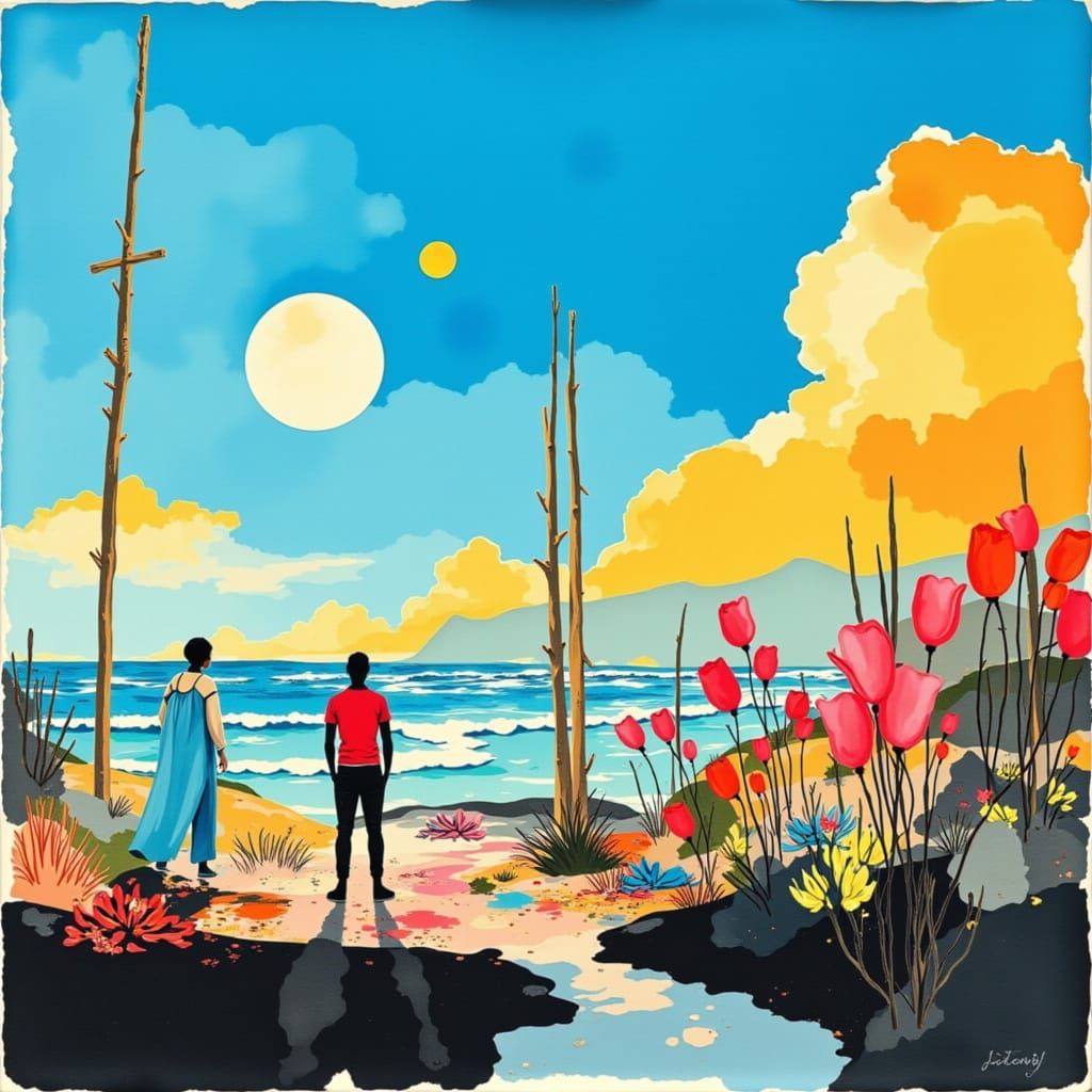 AI Creates a Board Game Design Under Azure Sky