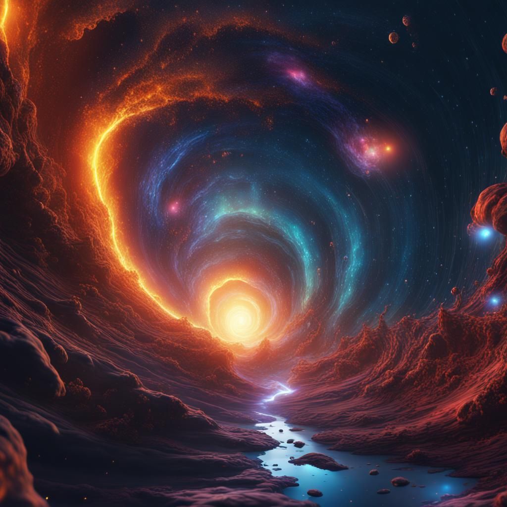 Stars Dripping from Space: Fantastical Matte Painting