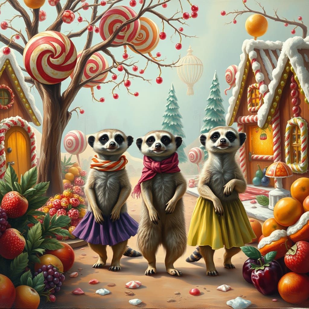 Meerkat Family Adventure in Sugary Candy Village
