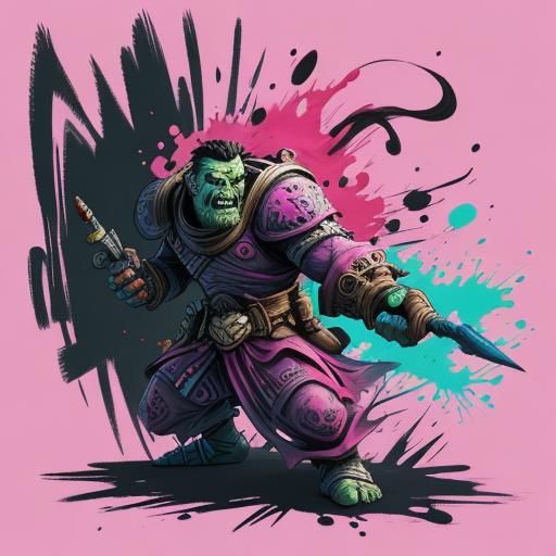 Vibrant Zombie Attack in Cartoon Style