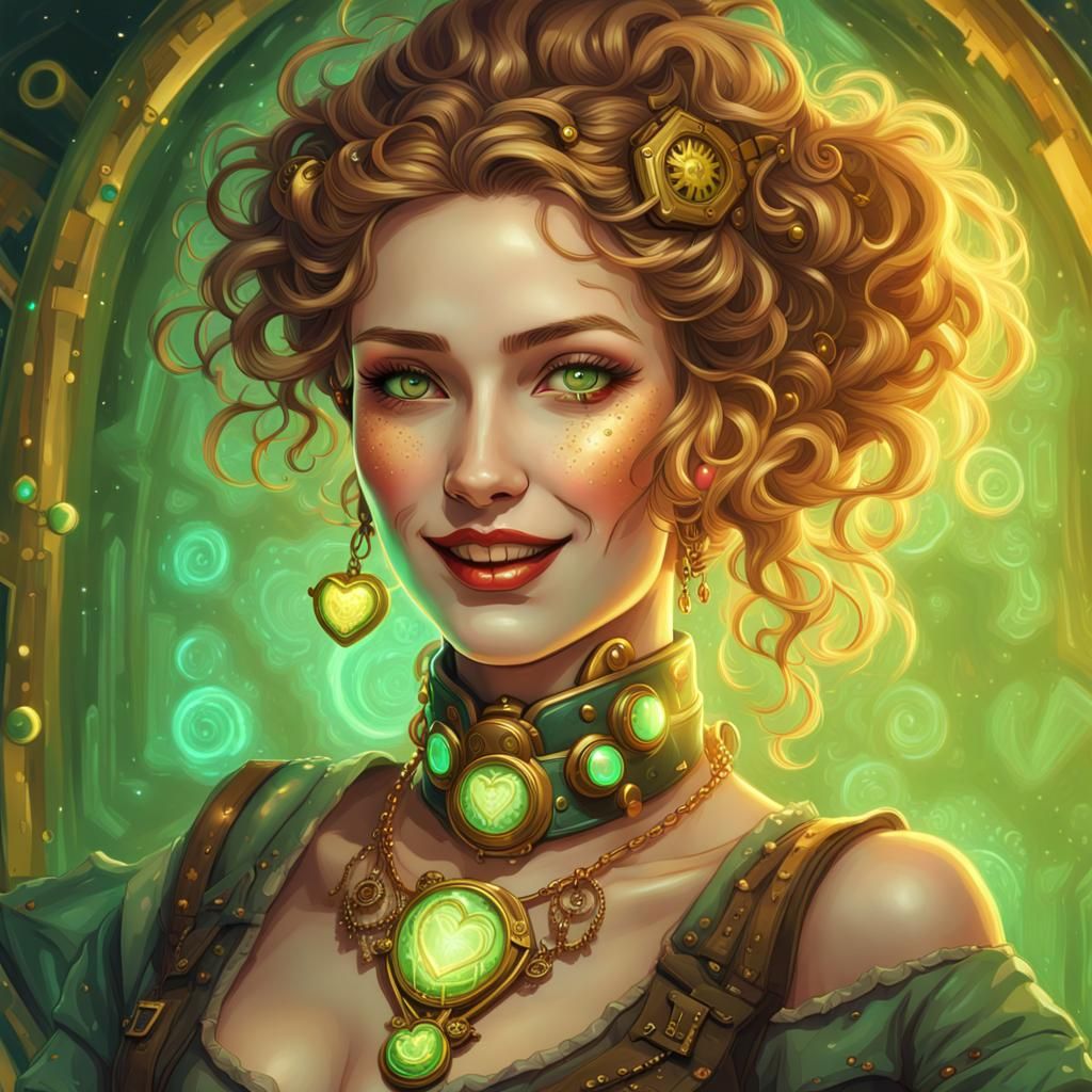 Fantasy Golden Heart Lehi Glows with Love