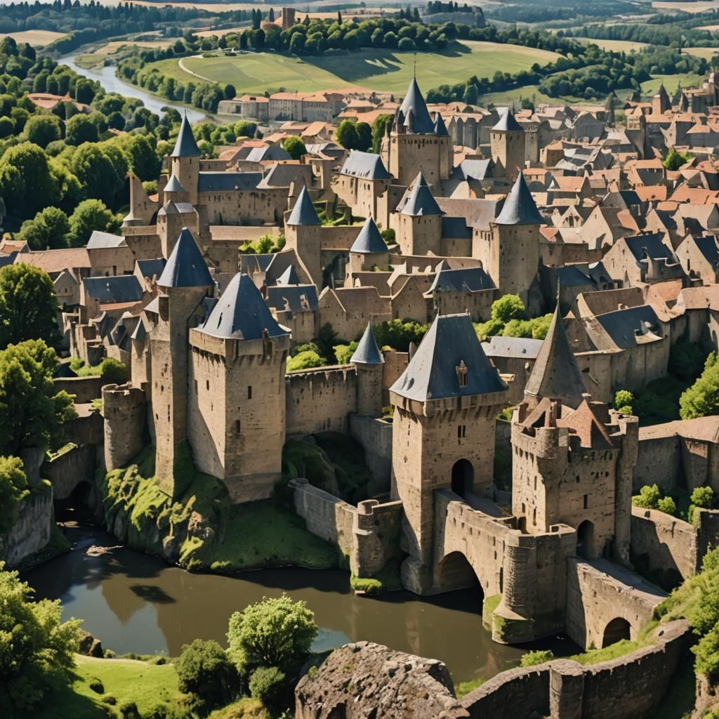 Carcassonne Fortress: Cinematic Landscape Photography