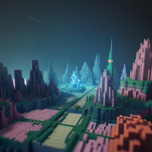 Voxel Fantasy Scene