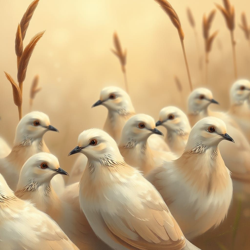 Soothing Morning Landscape with Gentle Doves and Whispering ...