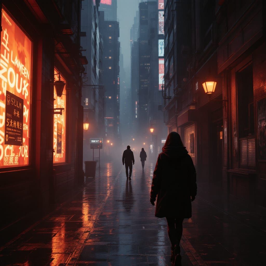 Heroic Figure on Sunlit Street in Rutkowski Beeple Style