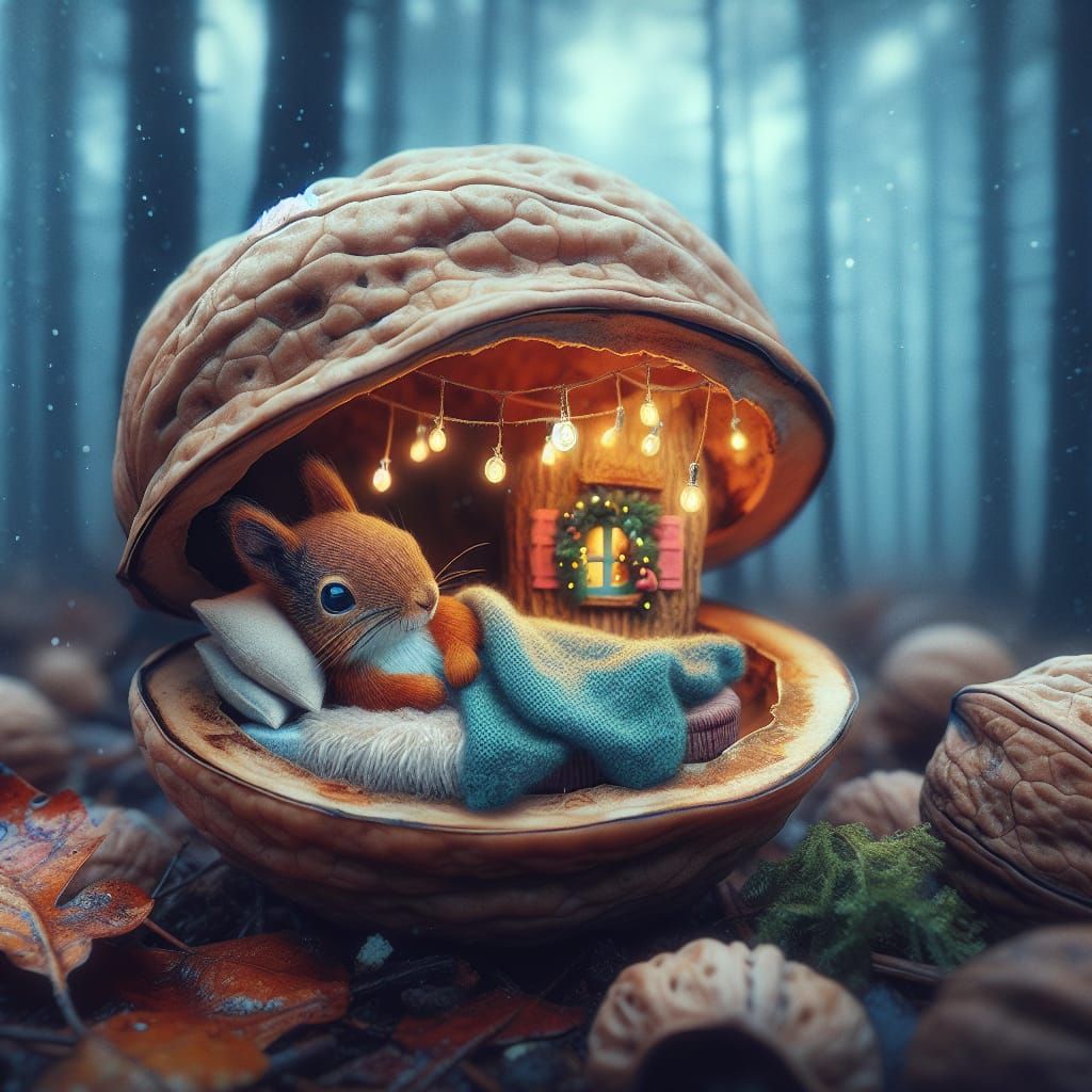 Enchanted Walnut Home in Moody Forest Setting