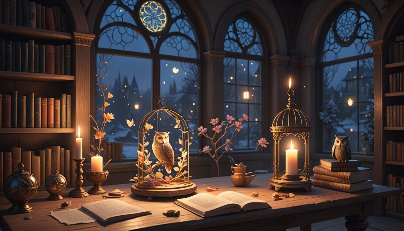 Enchanted Embroidery Still Life as 3D Anime Art