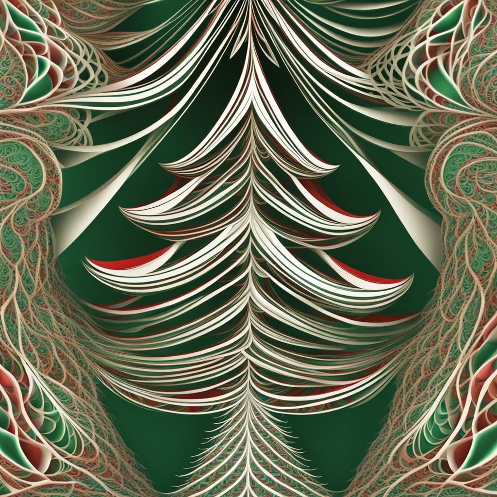 Abstract Christmas Tree iPhone Wallpaper Design
