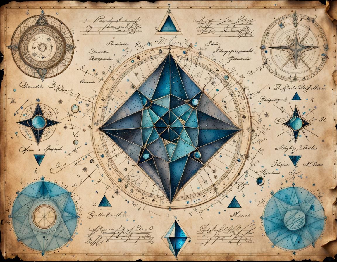 Antique Diagram of Confetti and Crystals