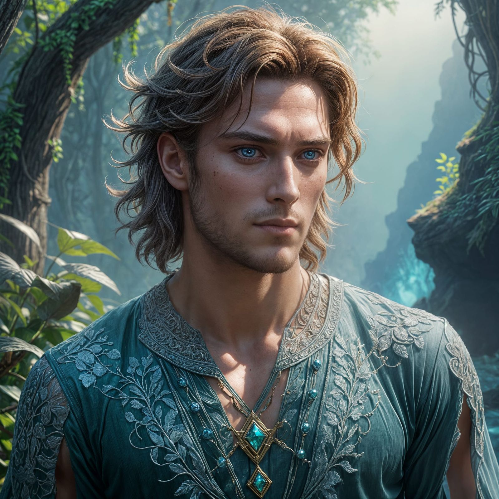 Stunning Young Warrior in Elegant Tunic