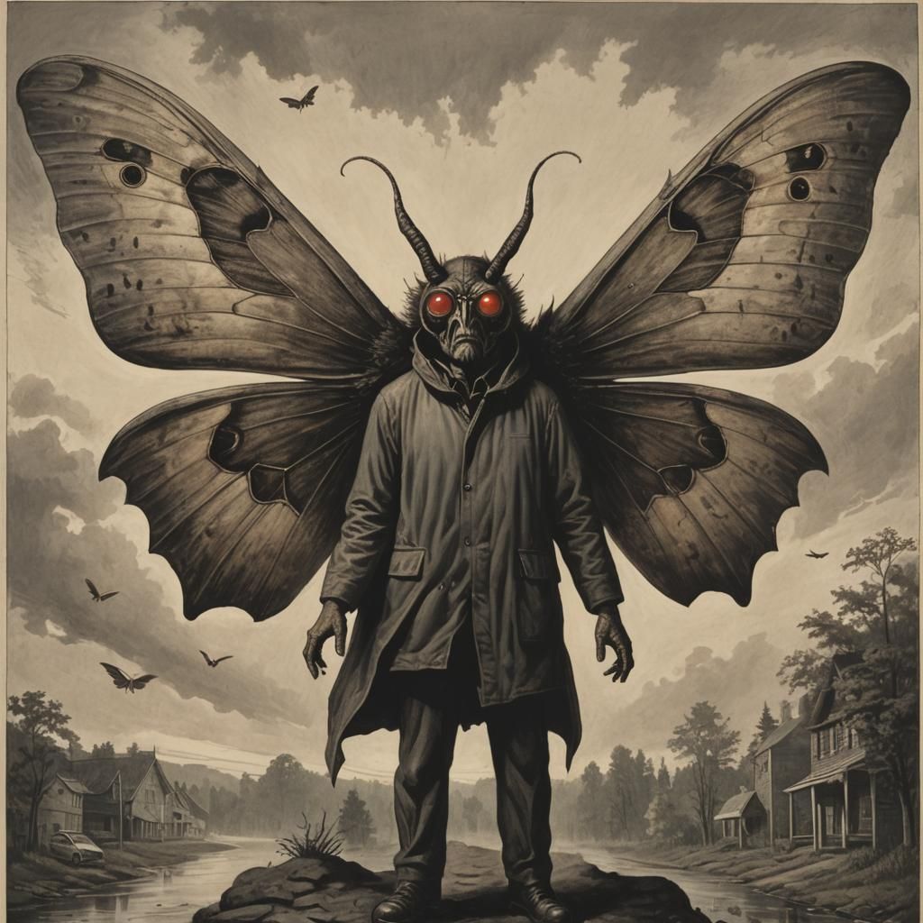Mothman: A Humanoid Moth Creature