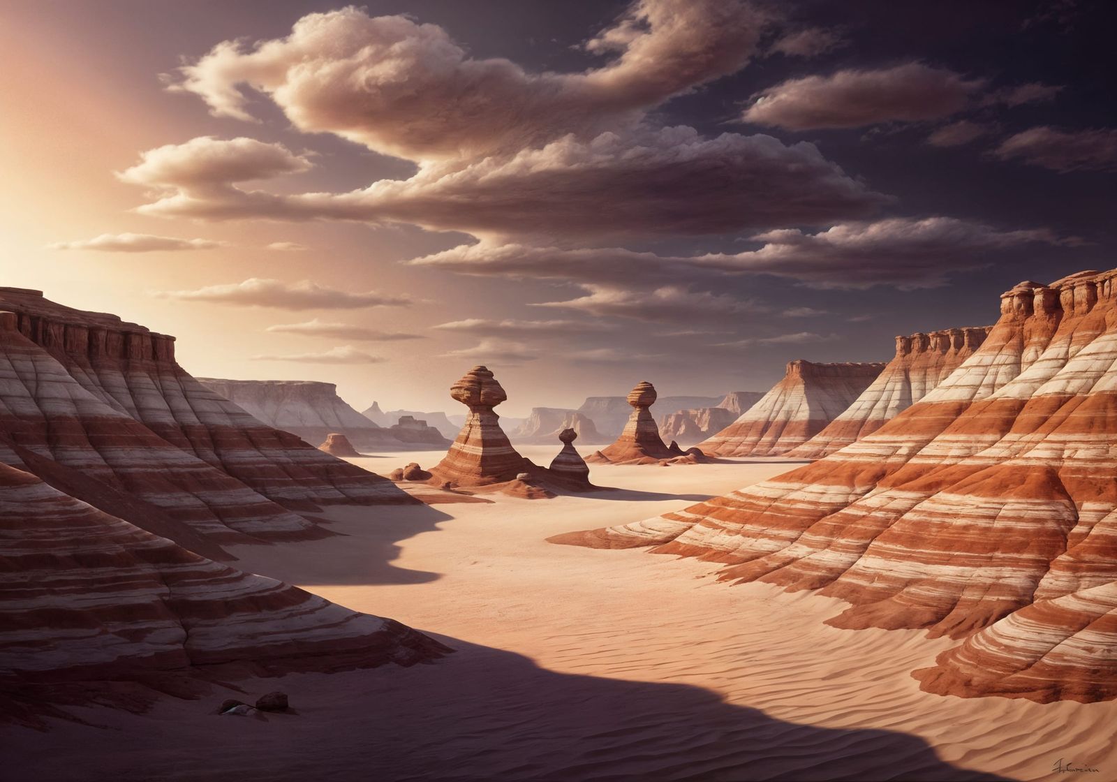 Surreal Canyon Landscape in April Gornik's Style