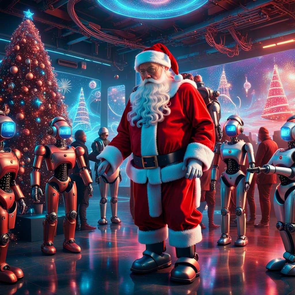 Santa Claus Integrates into Android: Futuristic Concept Art