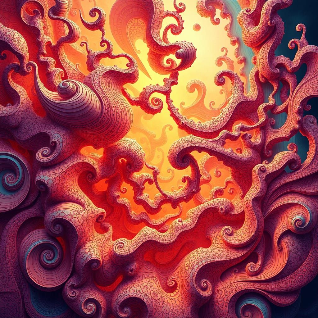 Intricate Marrow Bloom with Fractal Details