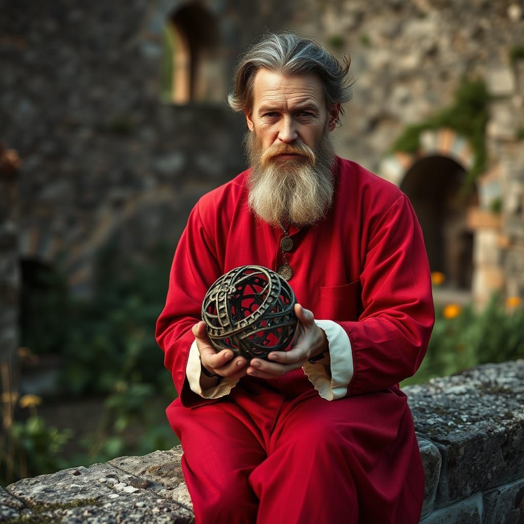 Renaissance Gentleman with Magical Artifact Portrait