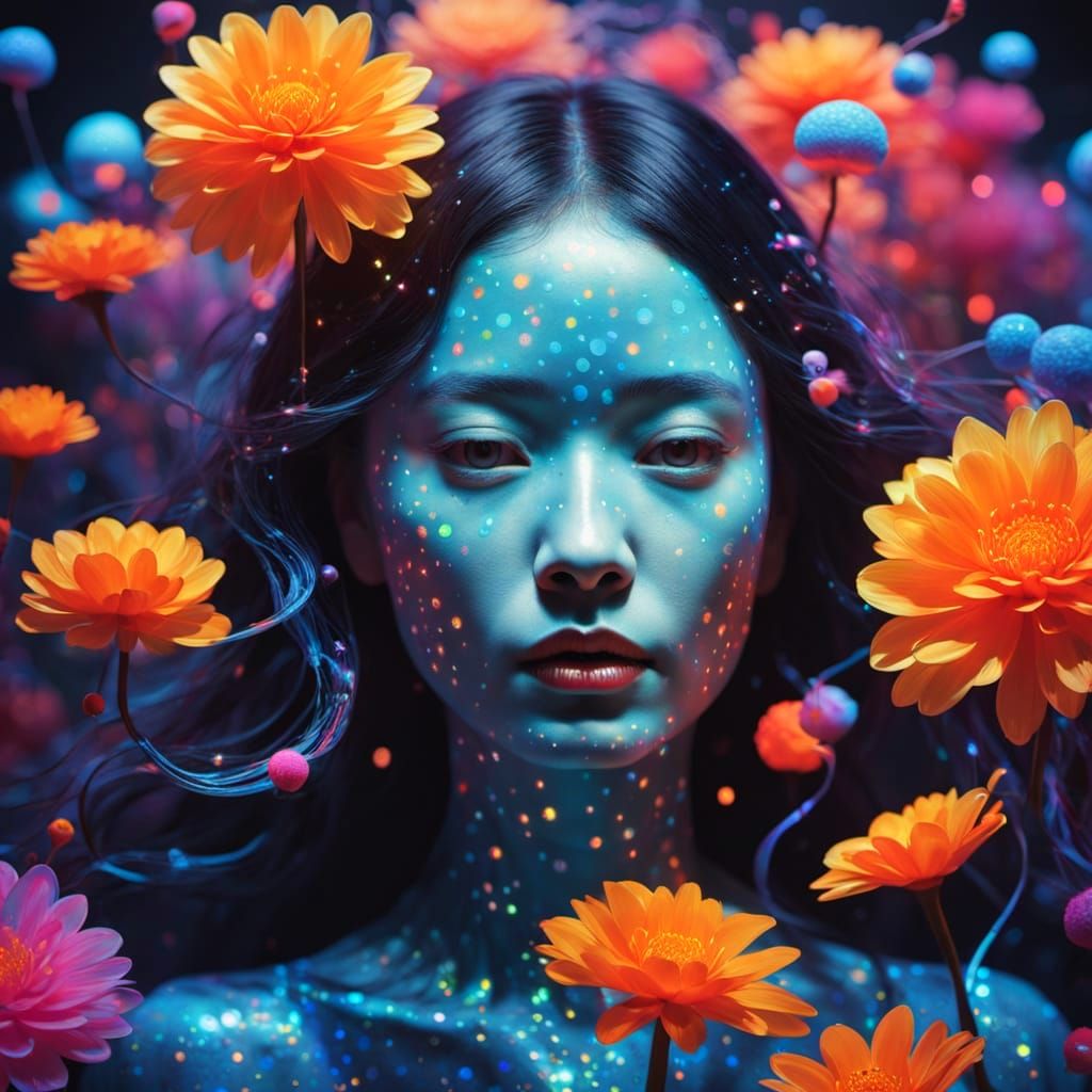 Ethereal Beauty in Iridescent Hues