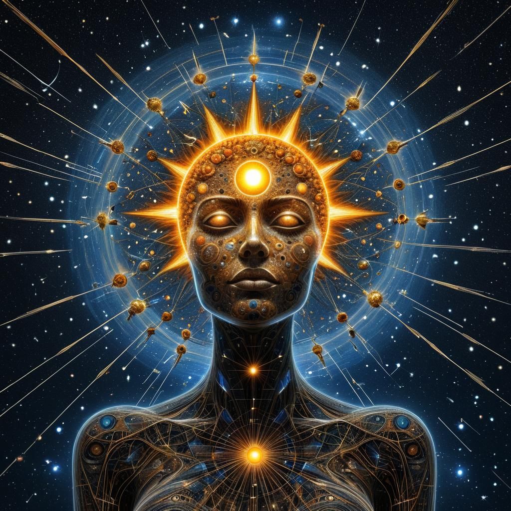 Cosmic Woman: An Arcimboldo-Inspired Optical Illusion