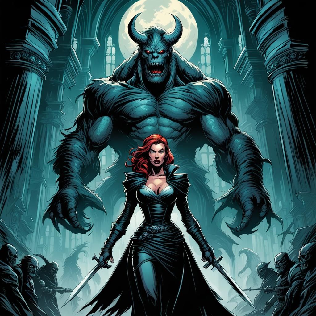 Comic Book Art of a Killer Mistress