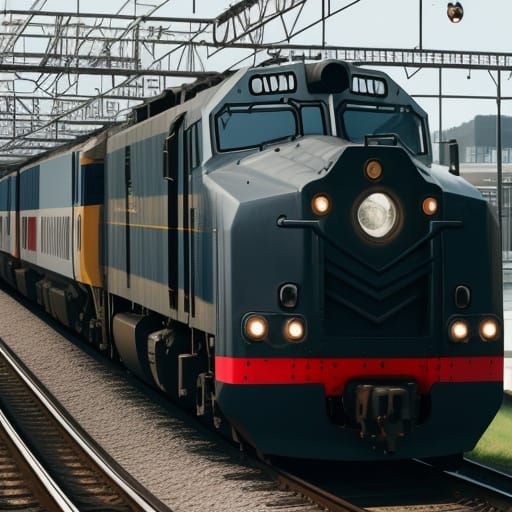 Trains Race to Australia With Medal on Nose, Conceptual Art