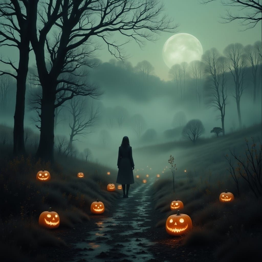 Eerie Halloween Farewell in Cinematic Style