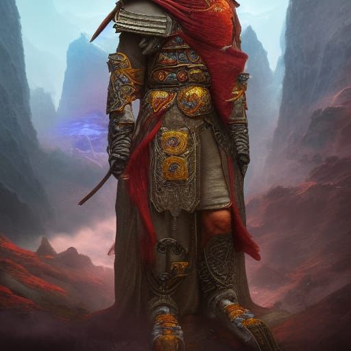 Noble Shaman: Detailed Matte Painting in Deep Color