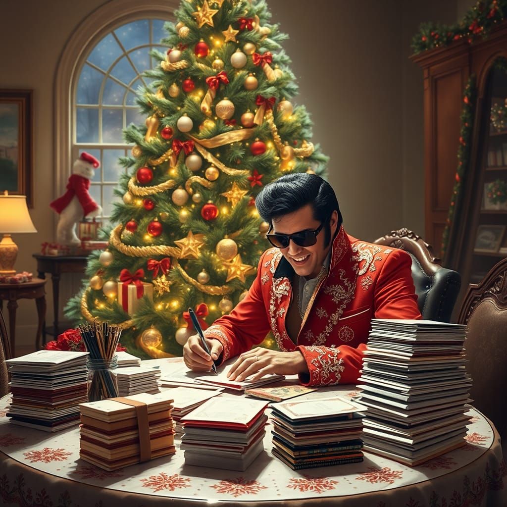 Elvis - Christmas cards for family, friends and... Did I forget someone?