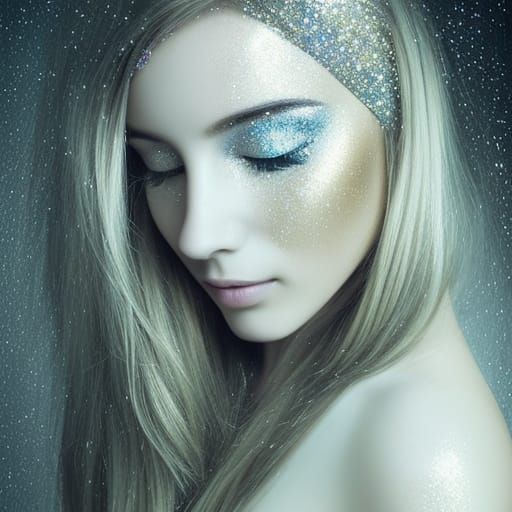 Glitter Portrait in Hyperdetailed Art Style