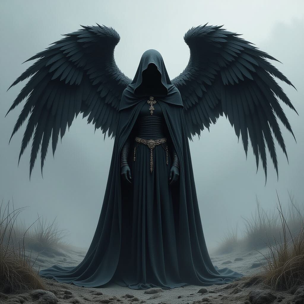 Death Angel Gathering Soul in Somber Scene