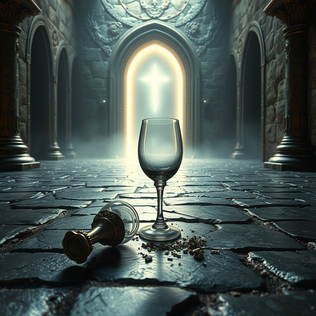 Shattered Wine Glass by Mystical Portal