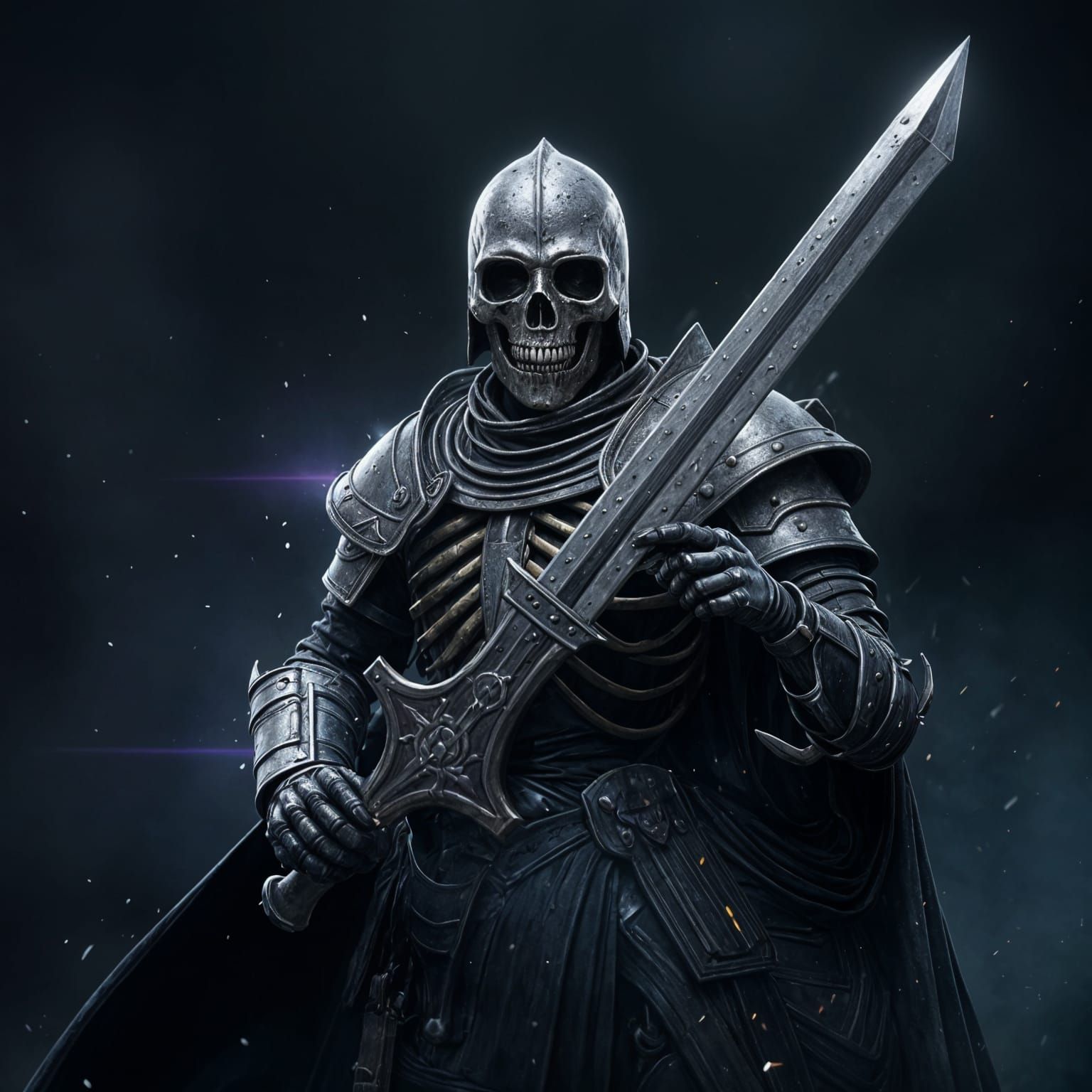 Dark Fantasy Skeleton Knight in Detailed Concept Art