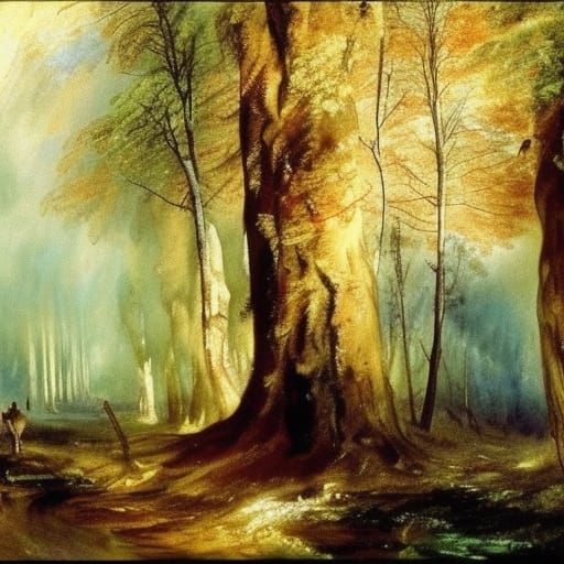 Spring Forest Watercolour Painting