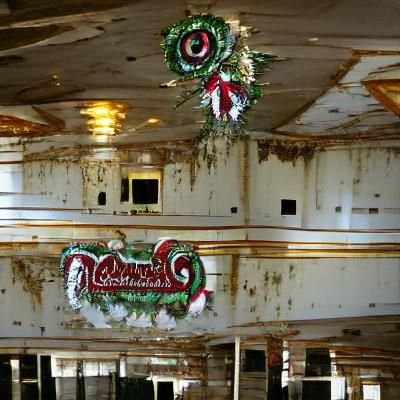 Abandoned Christmas Casino Riverboat: Haunting Decay