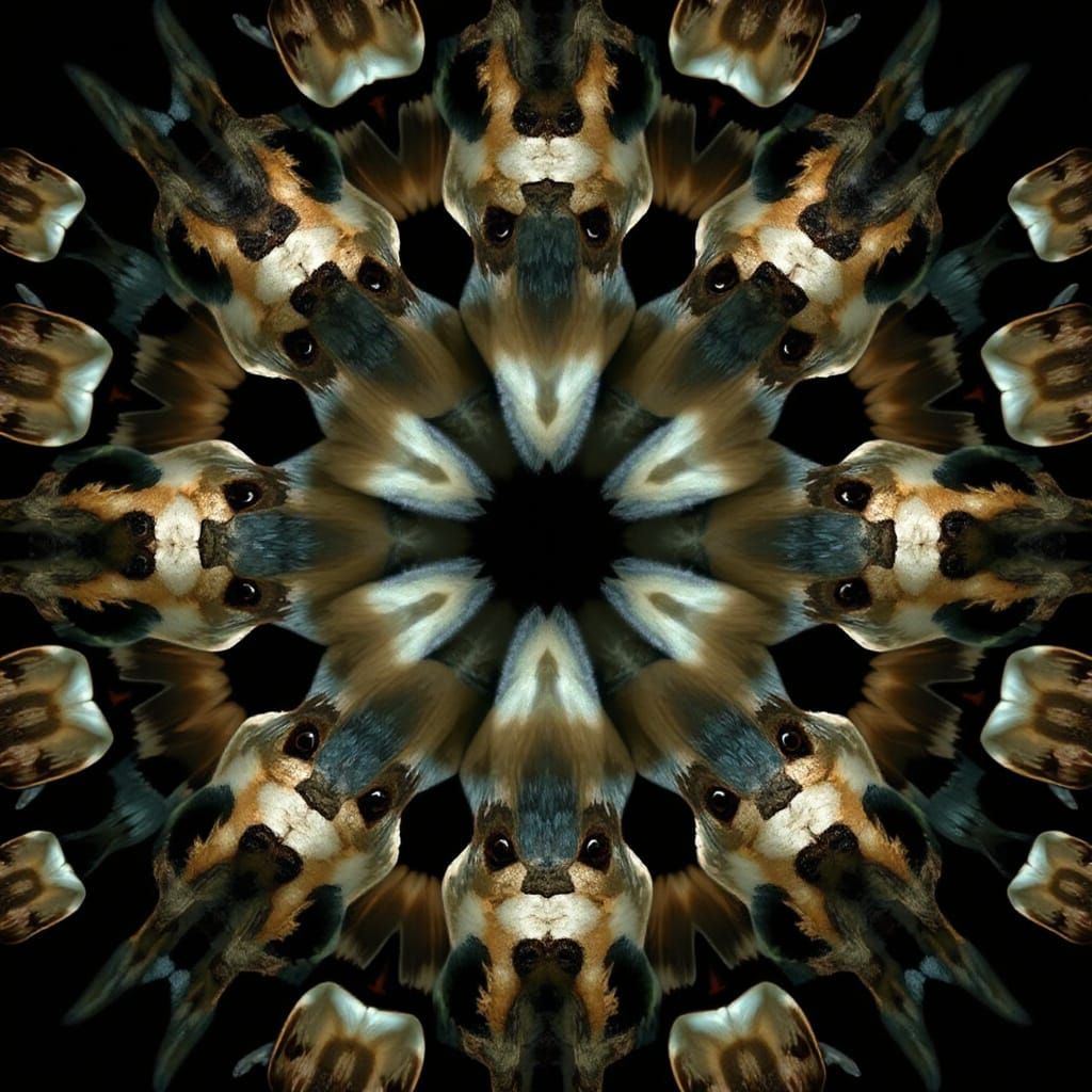 Grotesque Kaleidoscope of Dog-Fish Hybrids in Photorealism