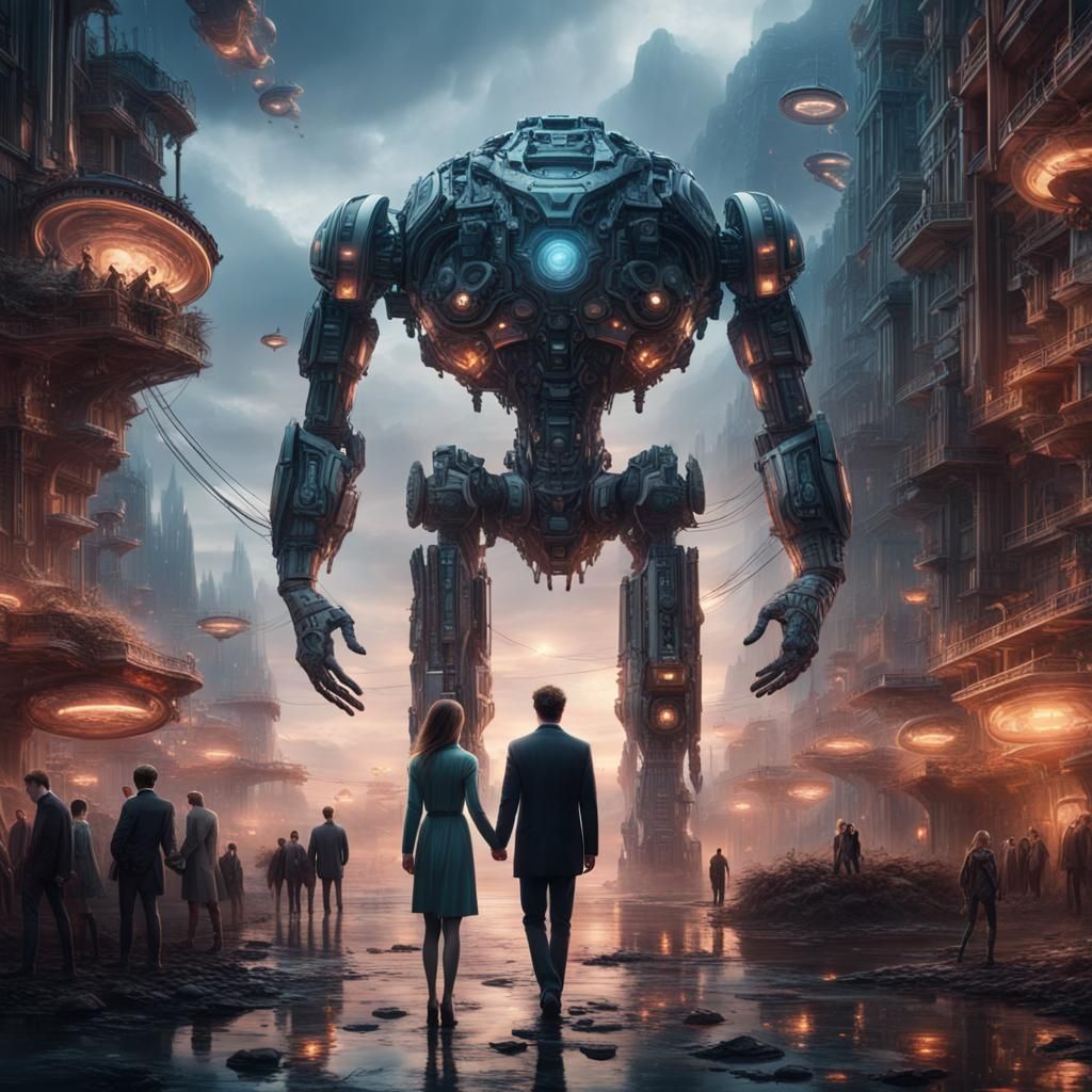 AI and Human Love: Digital Matte Painting