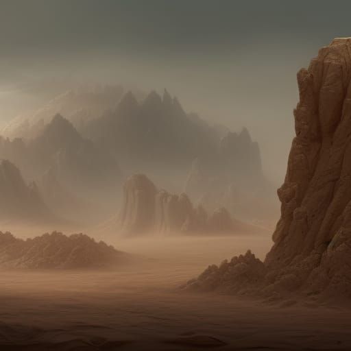 Desert Storm Matte Painting in Unreal Engine 5