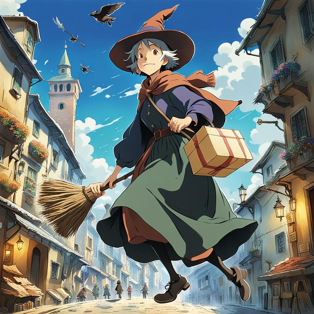 Befana Delivers Gifts: Studio Ghibli Anime Key Visual