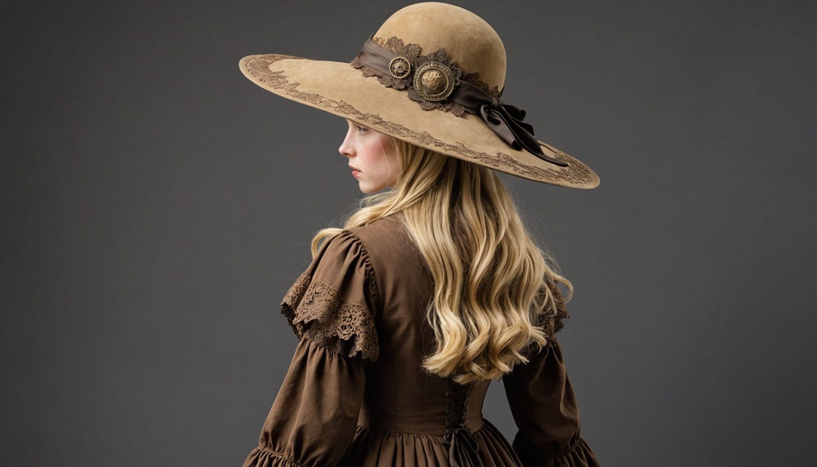 Girl with Cat in Vintage Style