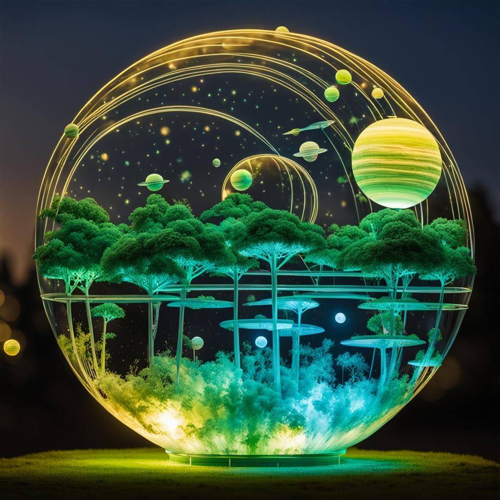 Luminescent Translucent Polycarbonate Planet: A Magical Worl...