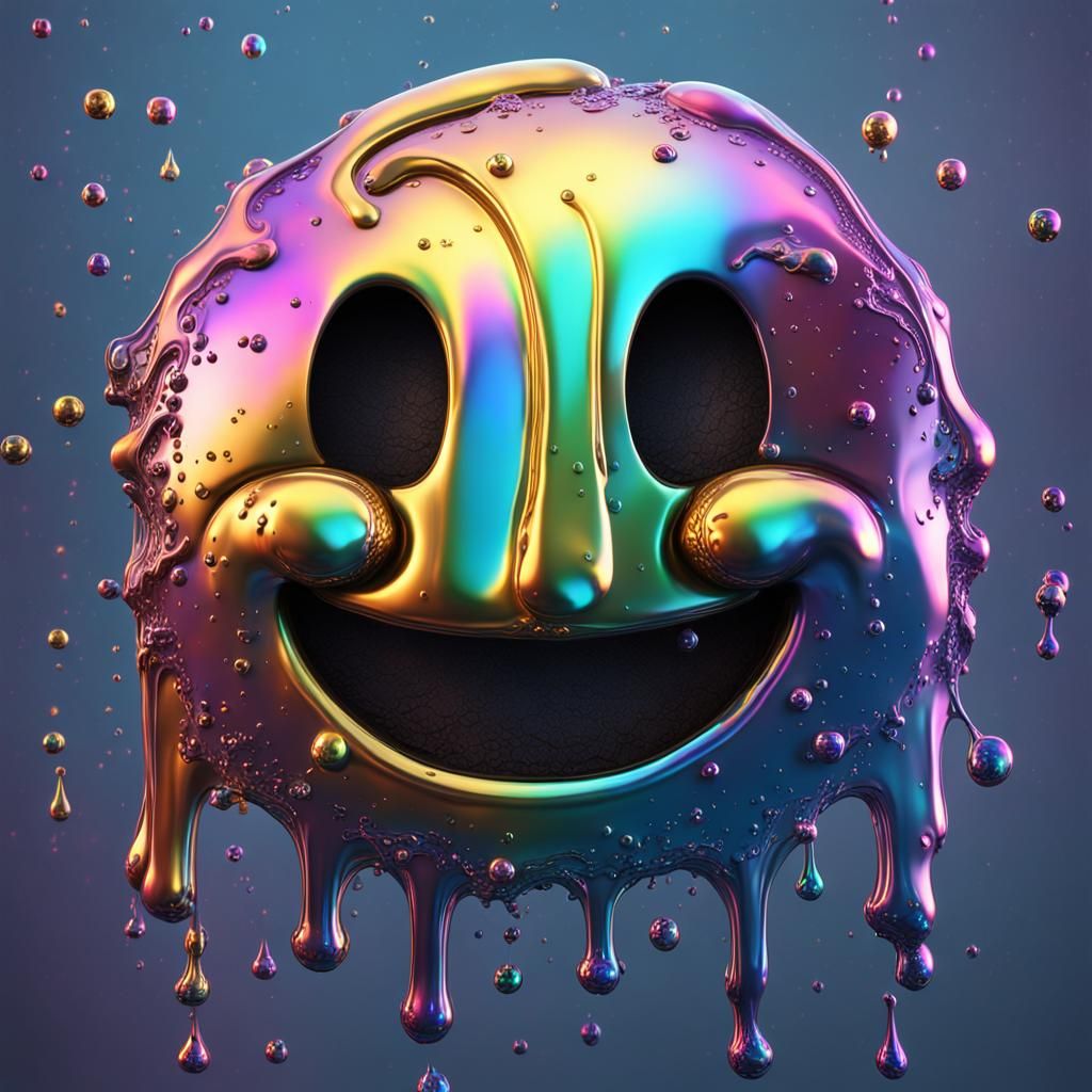 melting smiley face