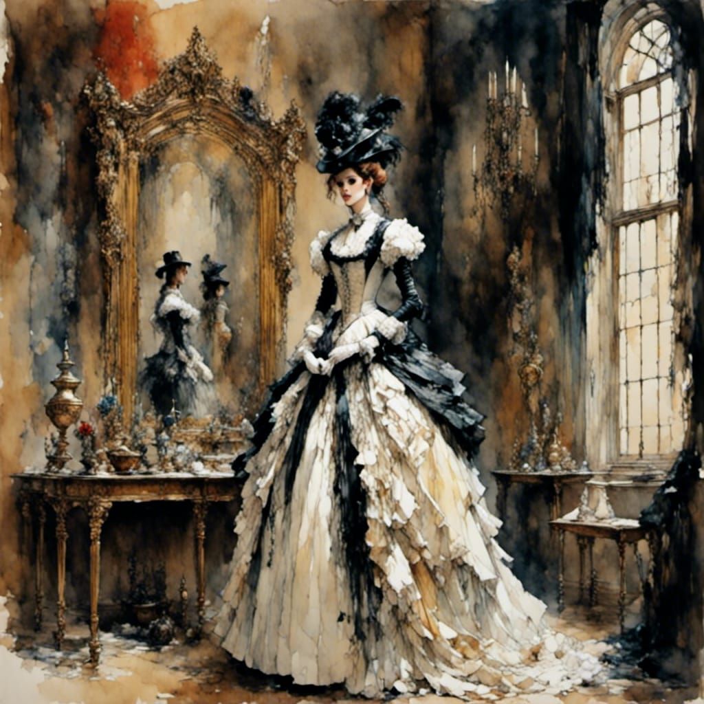 A Lady dressed for gala in Marseille